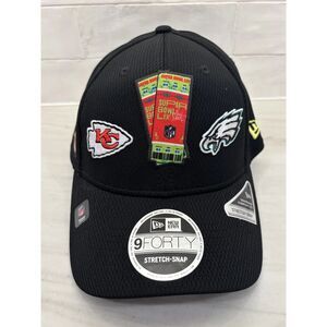 Super Bowl LIX Philadelphia Eagles Chiefs Ticket Snapback Hat Cap New Era 9FORTY